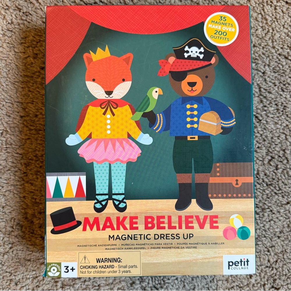 Magnetic Dress Up Toy Set 35 Pieces Petit Collage Make Believe Ages 3+